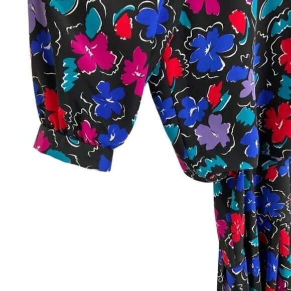 Debenhams Floral colorful half sleeve dress size 8 / uk12 Gorgeous Colorful - Picture 5 of 16